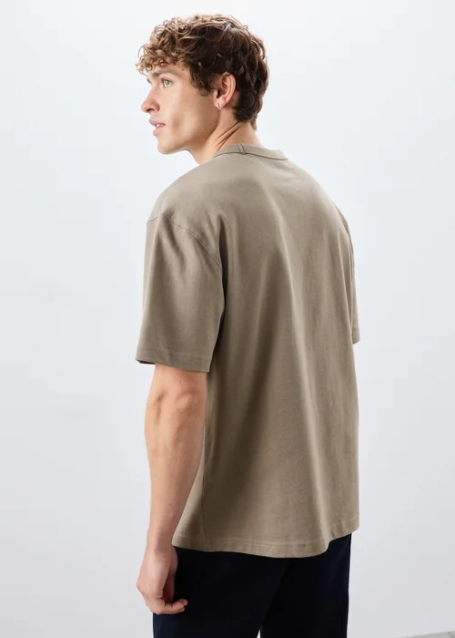 Beige Heavyweight T-Shirt - XS Image 3