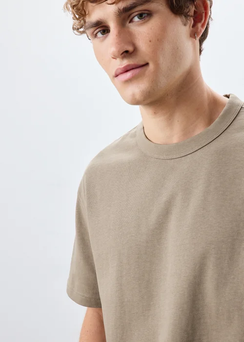 Beige Heavyweight T-Shirt - XS Image 4