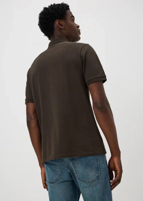Brown Textured Polo Shirt - XS Image 2