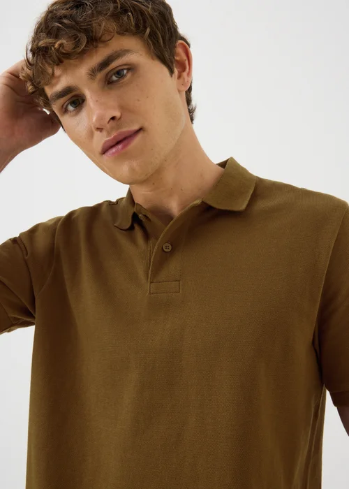 Mustard Plain Polo Shirt - XS Image 1