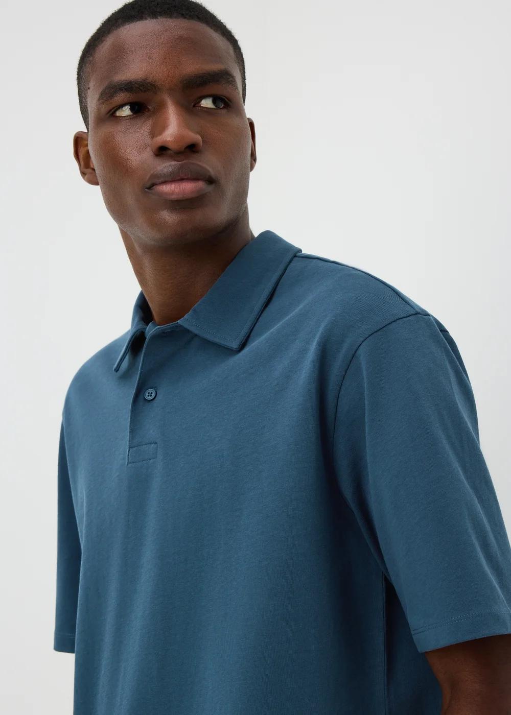 Blue Heavyweight Polo Shirt - XS Image 3