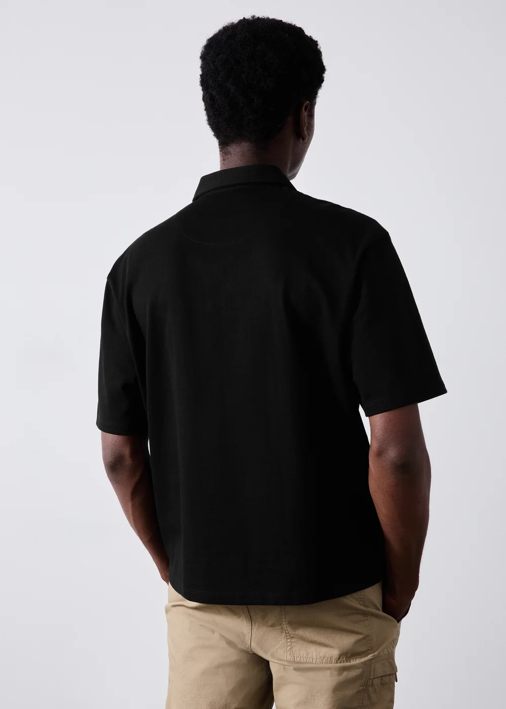 Black Heavyweight Polo Shirt - XS Image 2