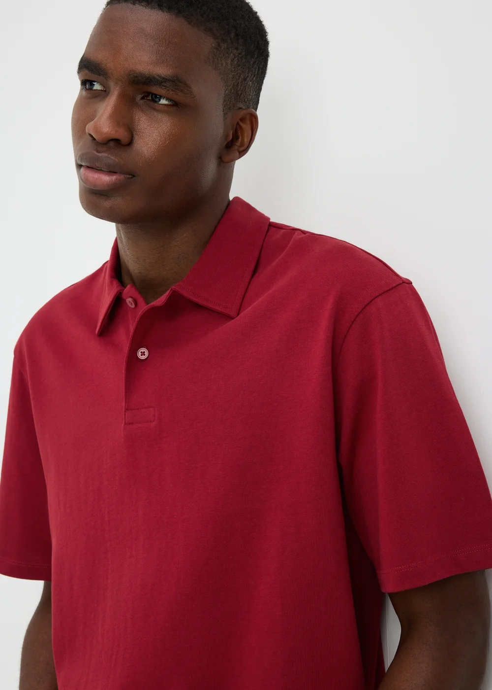 Red Heavyweight Polo Shirt - M Image 3