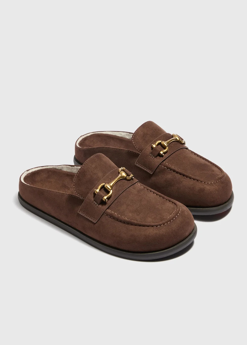 Brown Closed Toe Mule - 3 Image 3