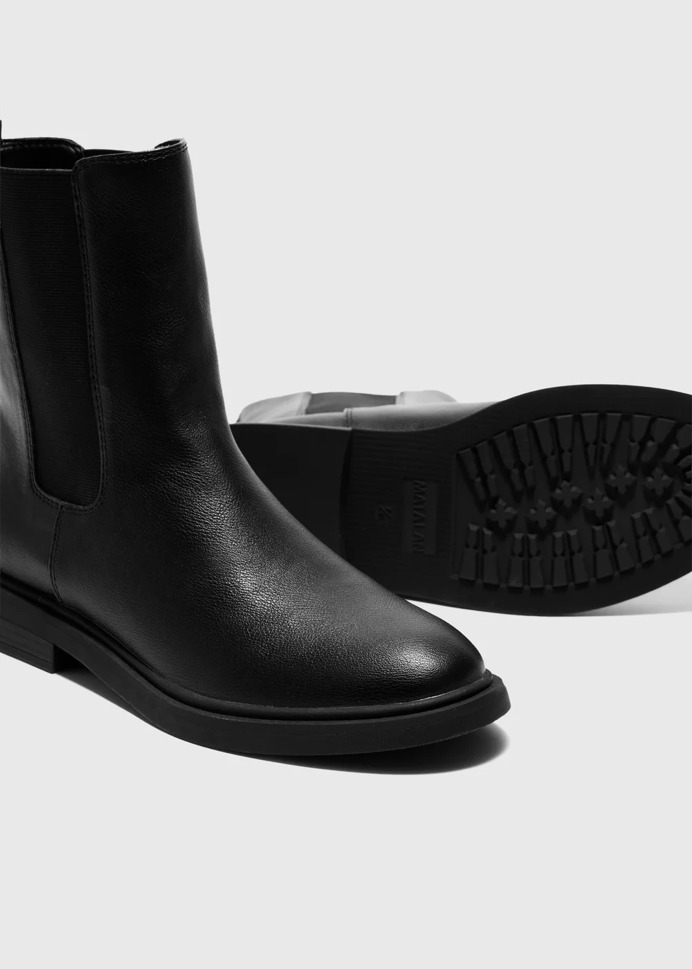 Black Faux Leather Chelsea Boots - 3 Image 4