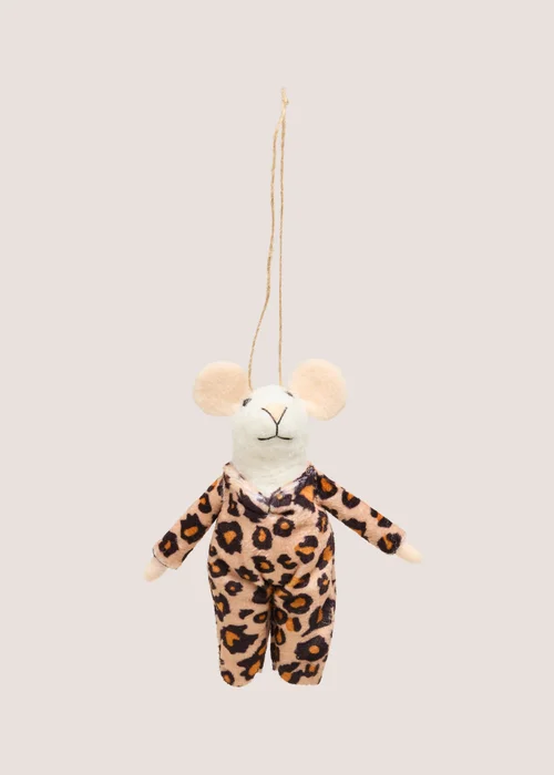 Mouse Leopard Print Felt Decoration Image 1