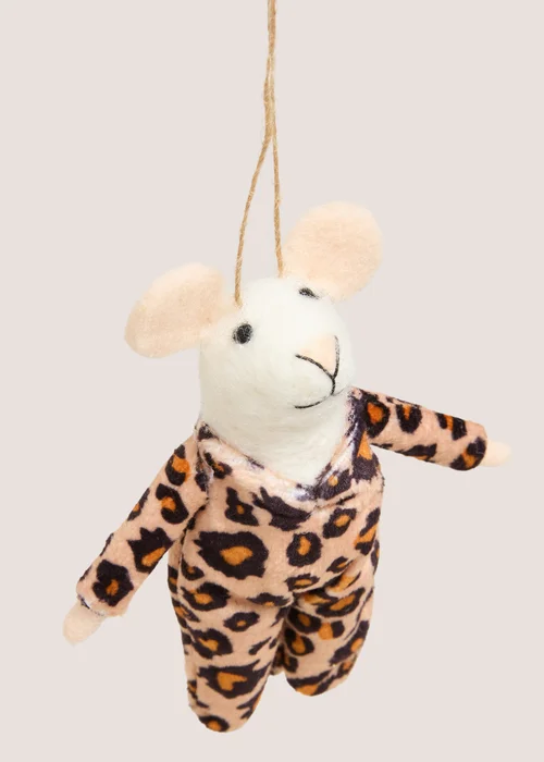 Mouse Leopard Print Felt Decoration Image 2