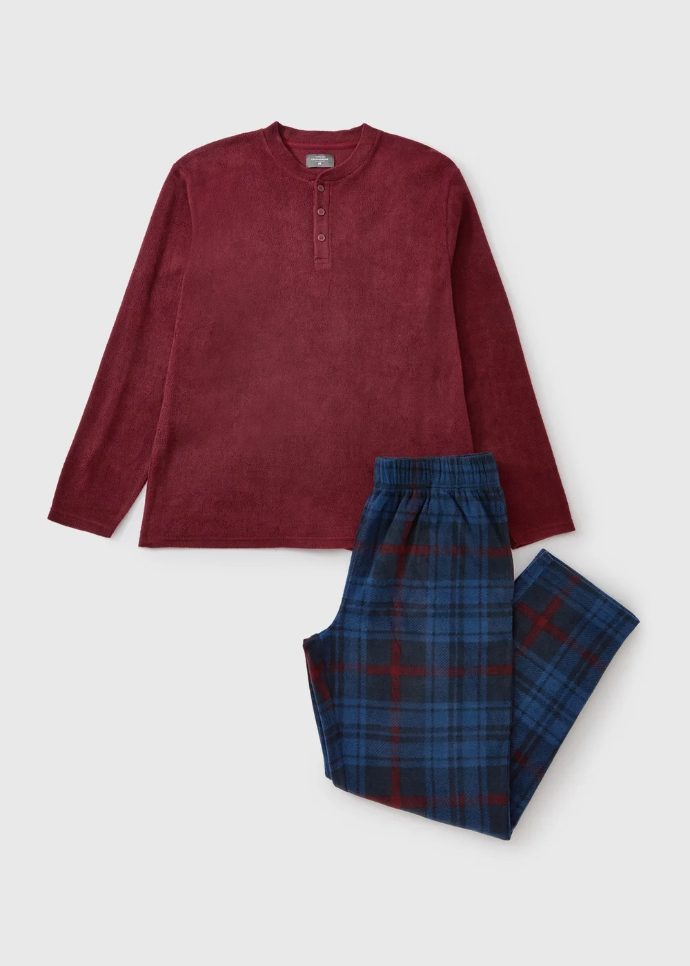 Burgundy Microfleece Pyjama Set - XS Image 1