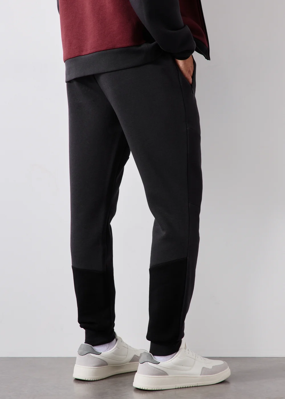 Souluxe Charcoal Clean Panel Jogging Bottoms - XS Image 1