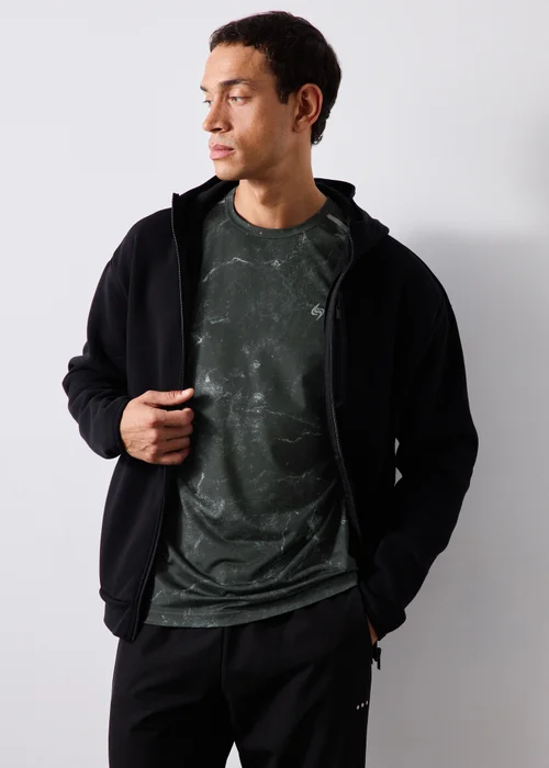 Souluxe Black Concrete Sports T-Shirt - S Image 3