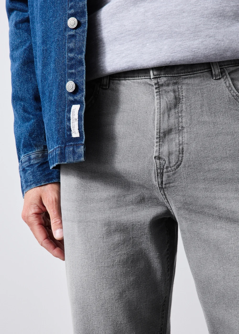 Grey Slim Fit Jeans - 32 L Image 3