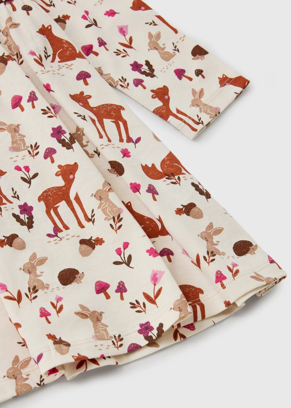 Girls Cream Woodland Print Dress (1-8yrs) - 1.5-2 Yrs Image 2