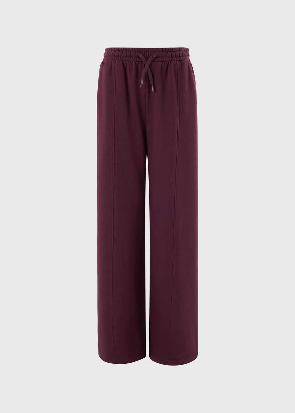 Burgundy Wide Leg Co Ord Jogging Bottoms - XS Image 4