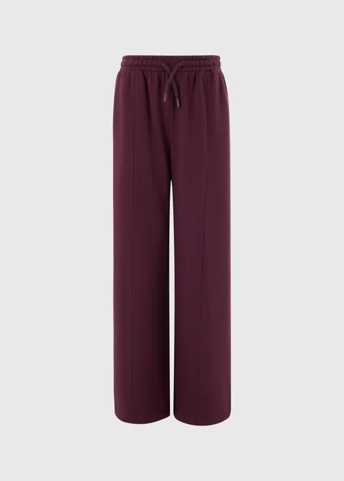 Burgundy Wide Leg Co Ord Jogging Bottoms - XS Image 4