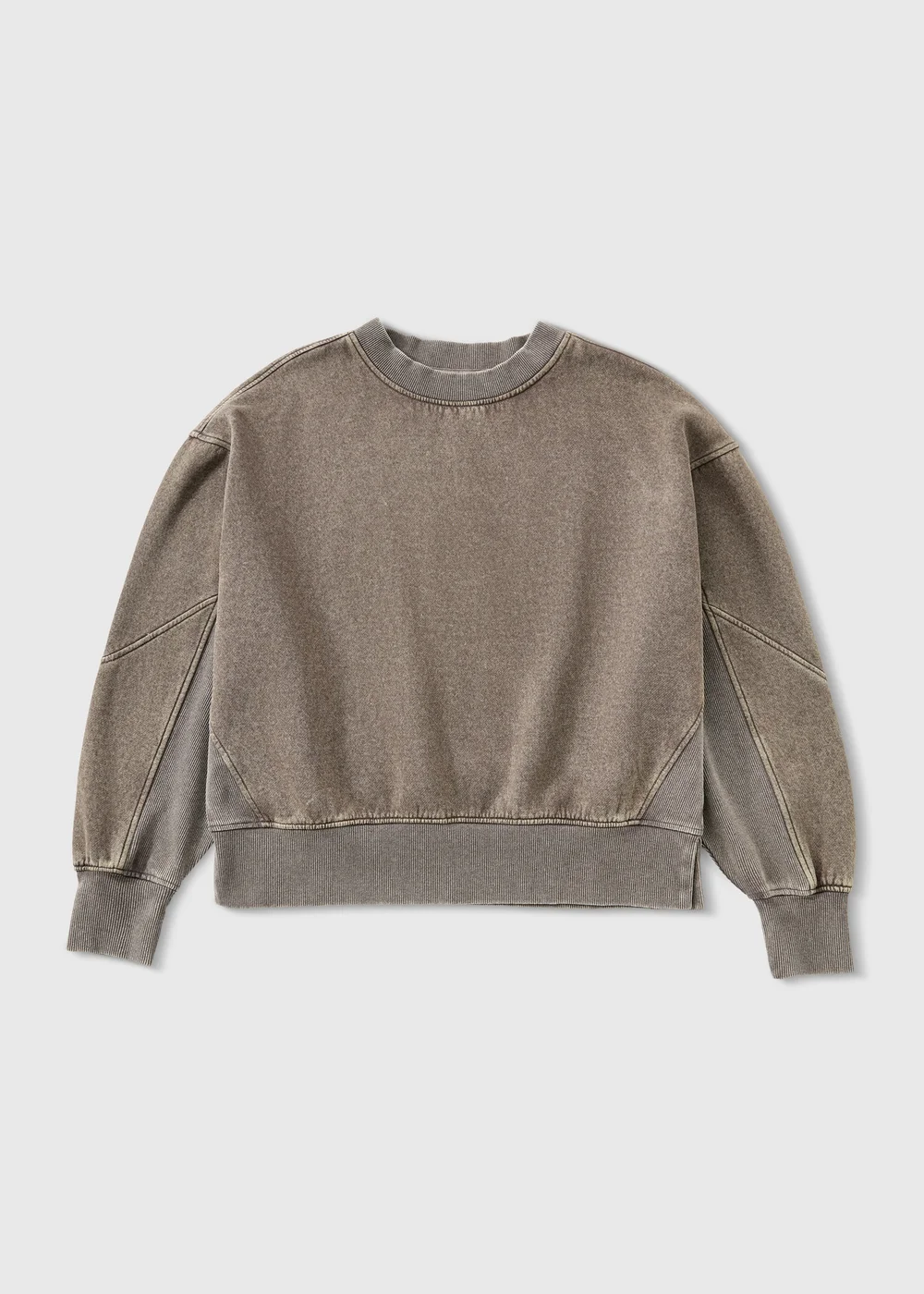 Brown Acid Wash Sweatshirt - M Image 5