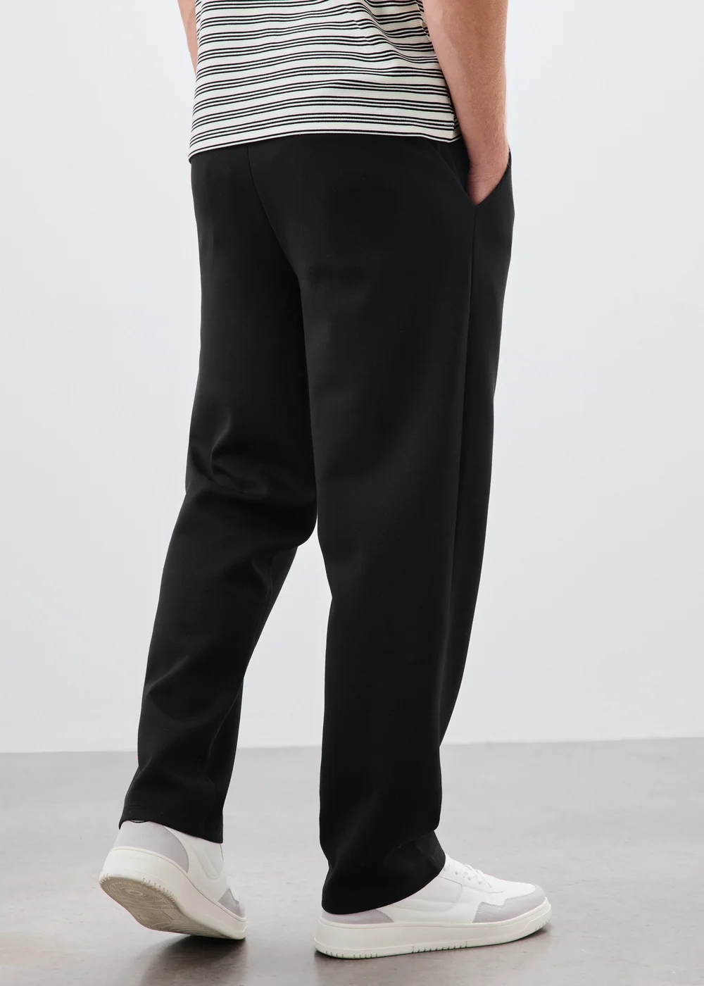 Black Smart Co Ord Jogging Bottoms - S Image 3