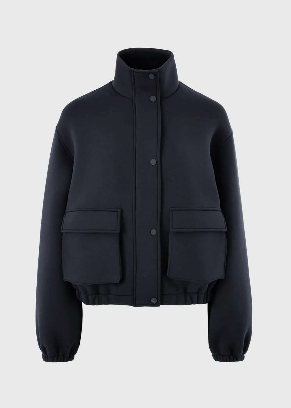 Navy Neoprene Bomber Jacket - S Image 4