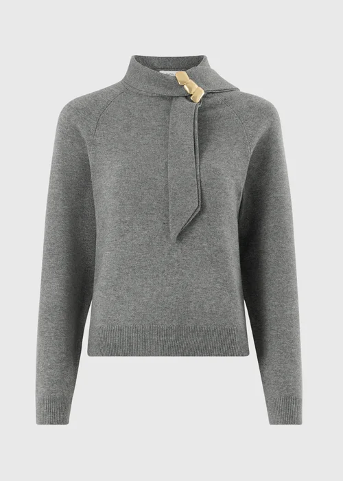 Charcoal Metal Detail Jumper - 8 Image 4