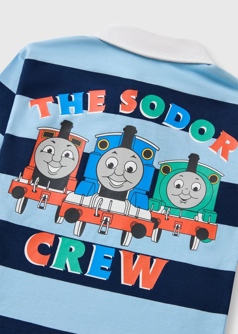 Boys Blue Striped Thomas & Friends Rugby Top (1-7yrs) - 1-1.5 Yrs Image 2