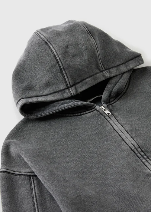 Girls Acid Wash Zip Up Hoodie (7-15yrs) - 7 Yrs Image 2