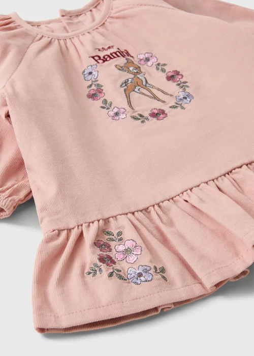 Baby Disney Bambi Pink Dress & Tights Set (0-18mths) - Up to 1 Month Image 2