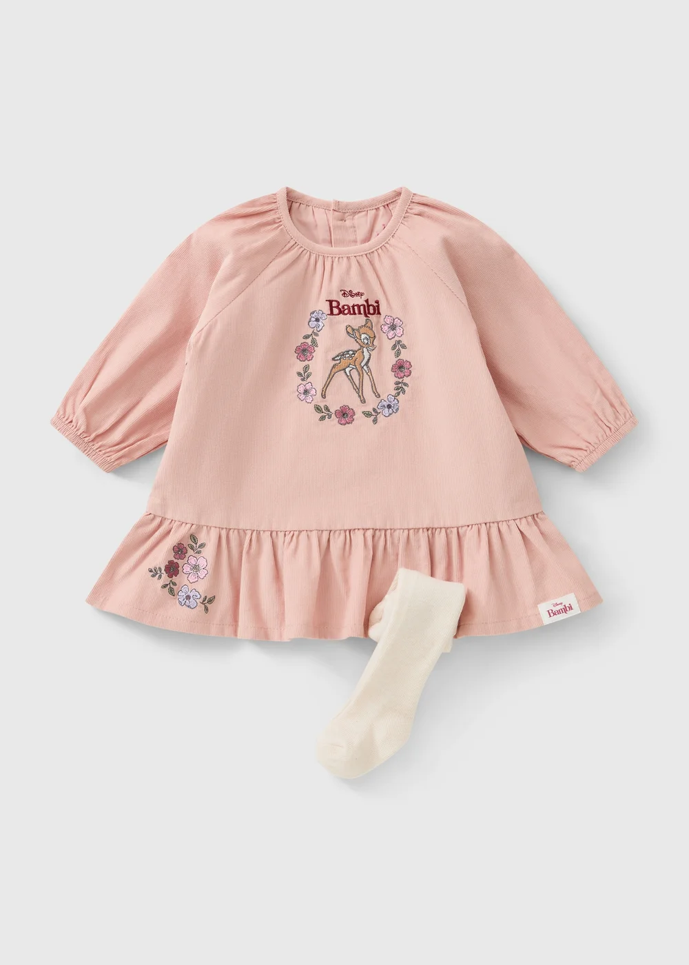 Baby Disney Bambi Pink Dress & Tights Set (0-18mths) - Up to 1 Month Image 1