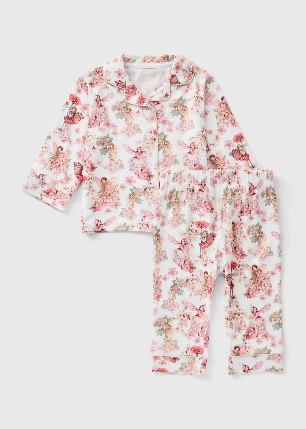 Baby Pink Flower Fairies Pyjamas (Newborn-23 mnths) - 6-9 months Image 1