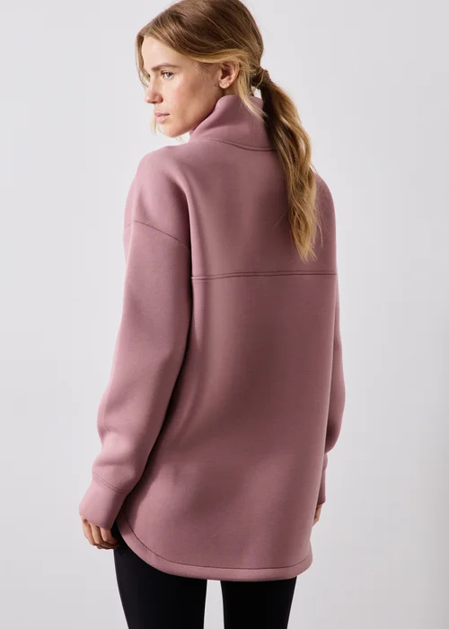 Souluxe Mauve Scuba Half Zip Sweatshirt - XS Image 2