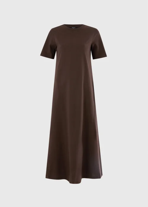 Chocolate Brown Midaxi T-Shirt Dress - 8 Image 4
