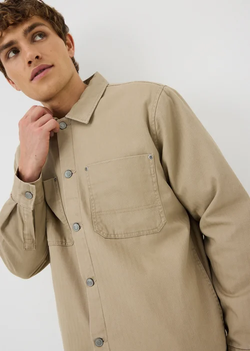 Stone Borg Herringbone Overshirt - S Image 3