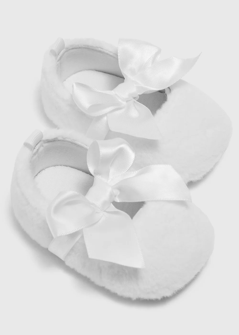 Cream Faux Fur Ballet Shoe (Newborn-18mths) - 6-9 months Image 2