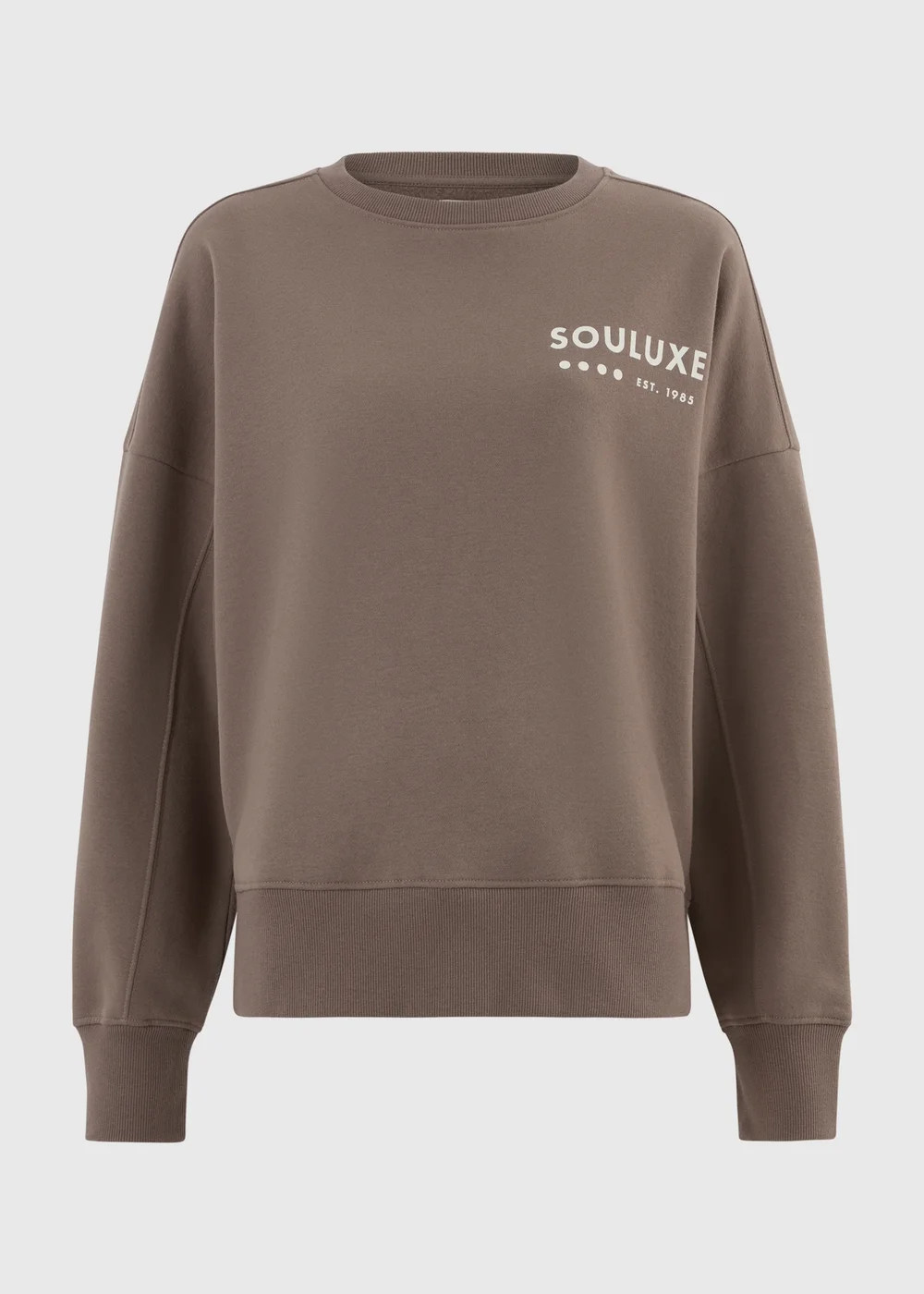Souluxe Taupe Graphic Sweatshirt - S Image 1