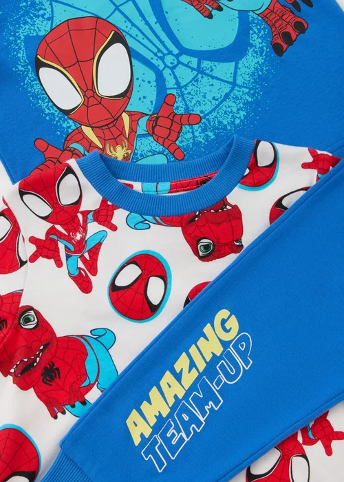 Marvel 2 Pack Boys Blue Spidey Pyjamas (1-7yrs) - 1-1.5 Yrs Image 2