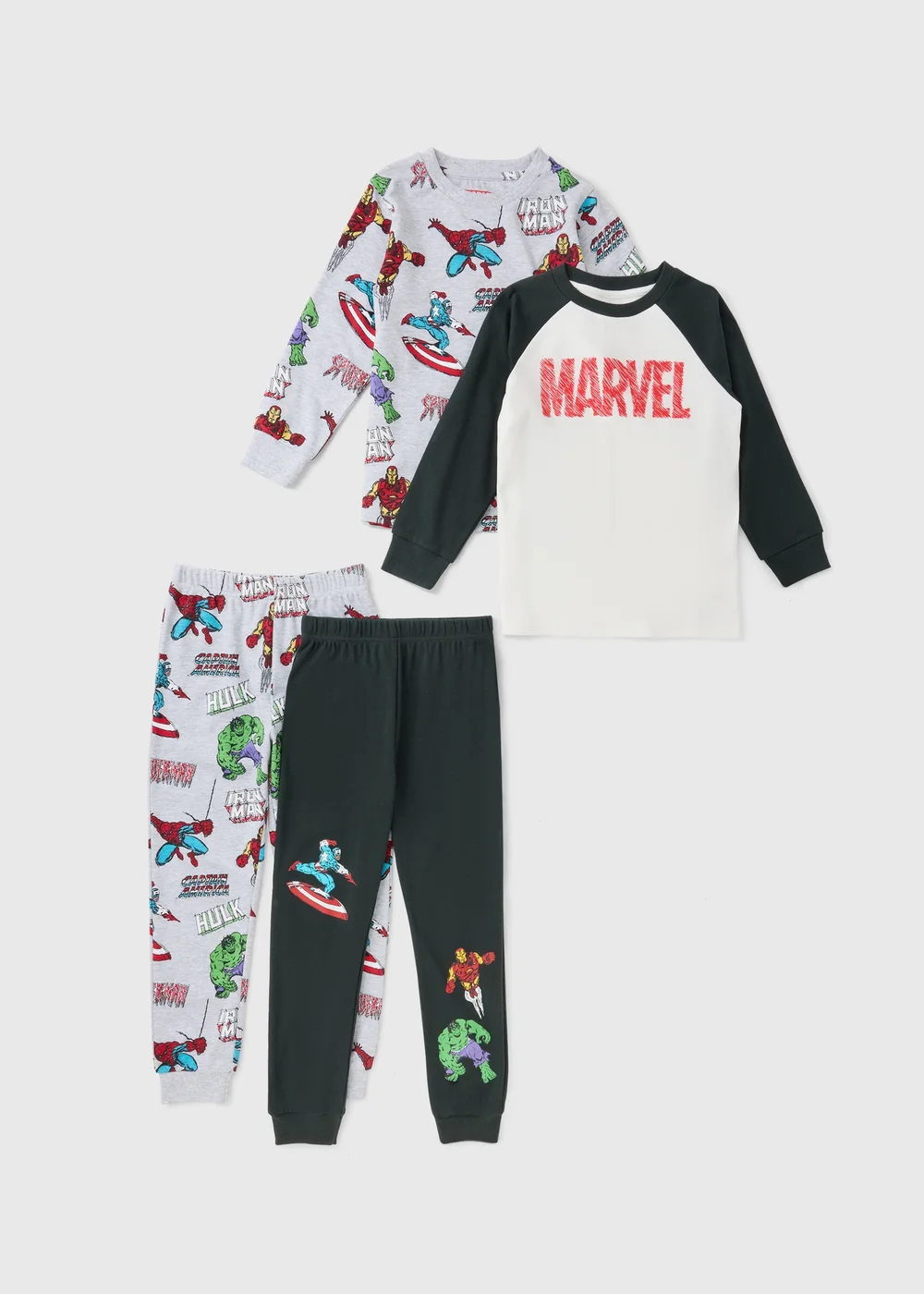 Boys’ Marvel 2 Pack Pyjama Set (3-13 Yrs) - 3-4 Yrs Image 1