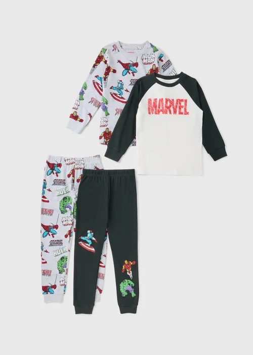 Boys’ Marvel 2 Pack Pyjama Set (3-13 Yrs) - 3-4 Yrs Image 1