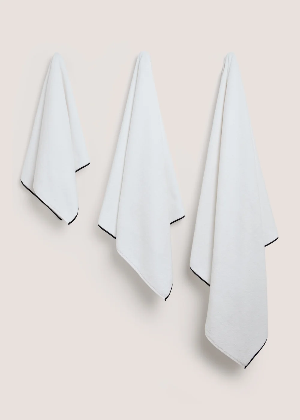 Statement Mono Border Towels - Hand Towel Image 1