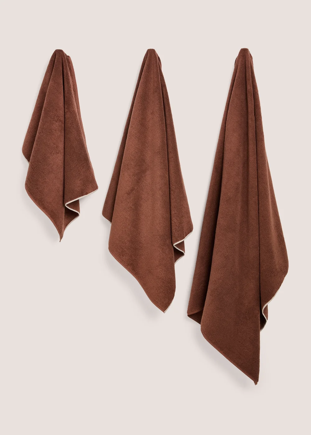 Statement Brown Border Towels - Hand Towel Image 1