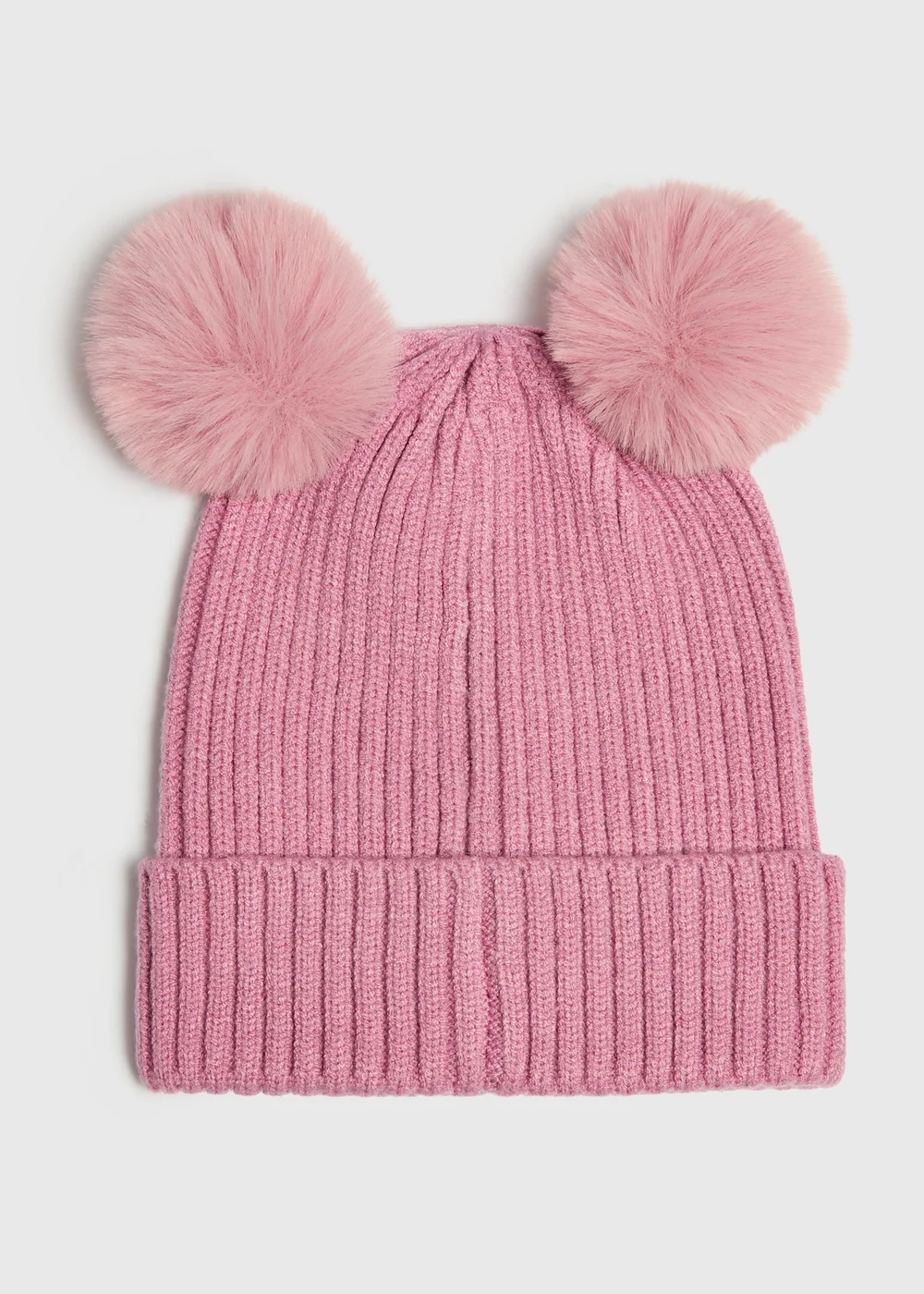 Girls Pink Pom Beanie (3-13yrs) - 7-10 Yrs Image 1