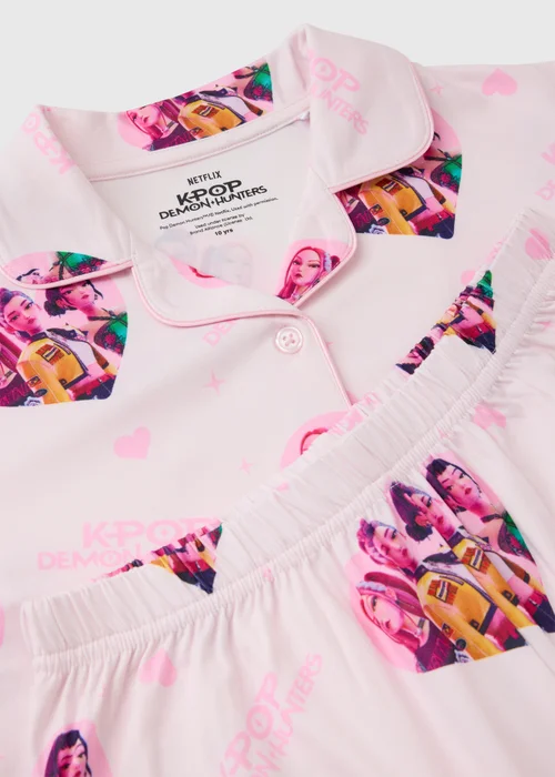 KPop Demon Hunters Kids Pink Soft Touch Pyjamas (5-13yrs) - 6-7 Yrs Image 2