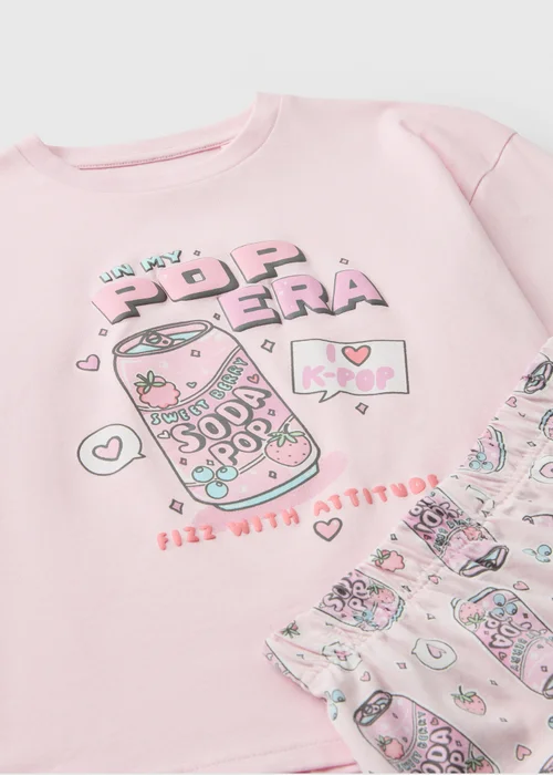KPop Girls Pink Long Sleeve Pyjama Set (7-13yrs) - 7 Yrs Image 2