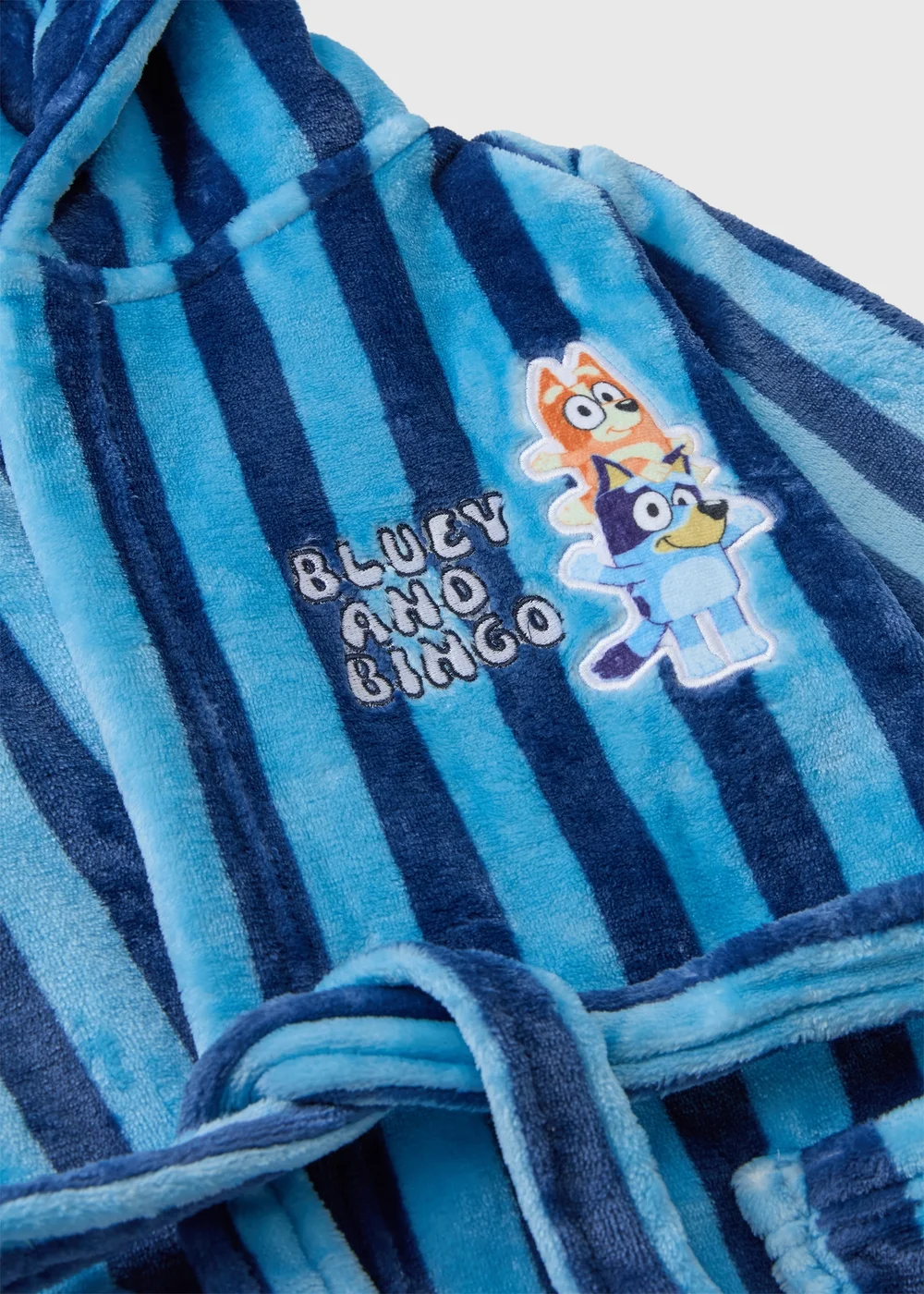 Bluey Kids Blue Stripe Bluey & Bingo Dressing Gown (1-7yrs) - 1-1.5 Yrs Image 2