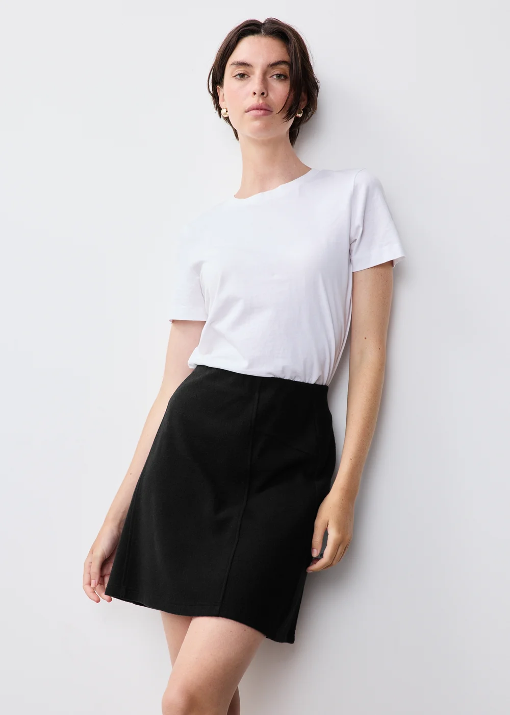 Black Brushed Mini Skirt - 6 Image 2