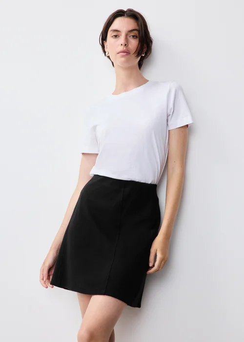 Black Brushed Mini Skirt - 6 Image 1
