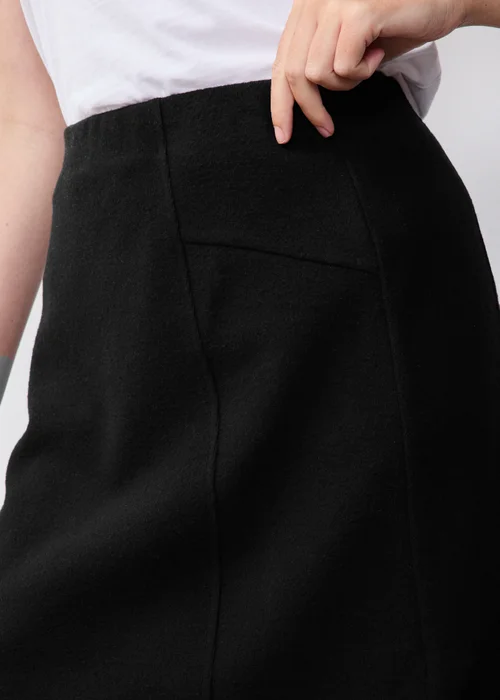 Black Brushed Mini Skirt - 6 Image 3