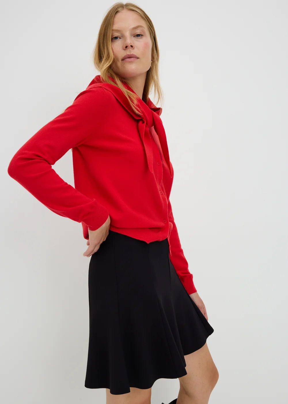 Black Ponte Flippy Mini Skirt - 6 Image 1