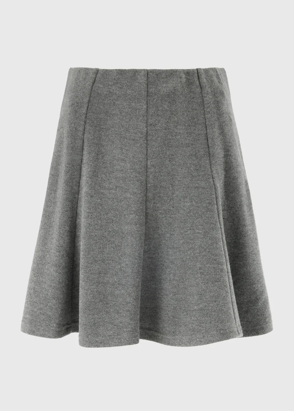 Grey Brushed Flippy Mini Skirt - 6 Image 1