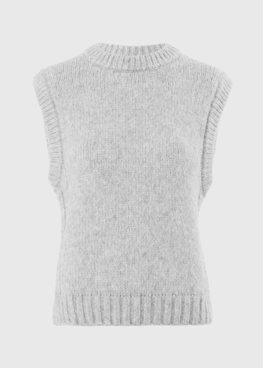 Grey Knitted Tank Top - XS Image 1
