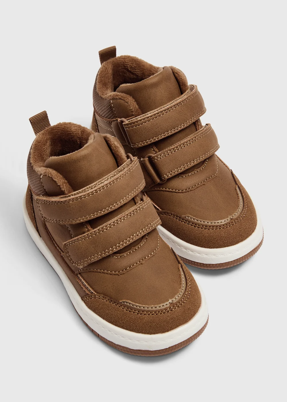 Boys Tan Double Strap High Top Boots (Younger 4-12) - 4 Infants Image 2