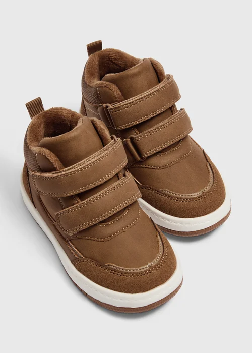 Boys Tan Double Strap High Top Boots (Younger 4-12) - 4 Infants Image 2