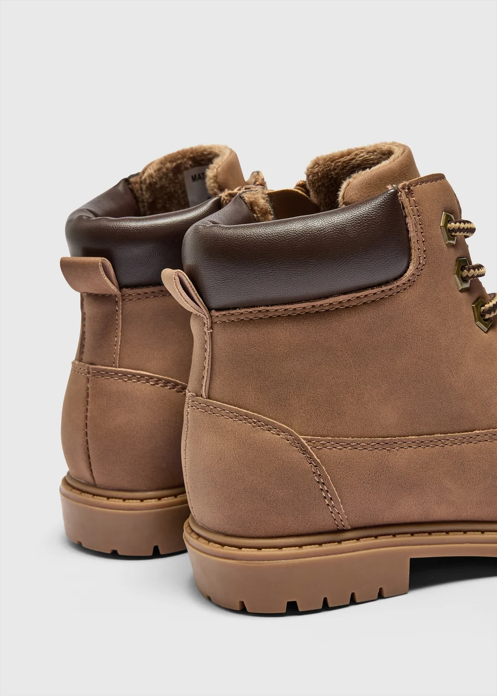 Boys Tan Lace-Up Hiking Boots - 10 Infants Image 2